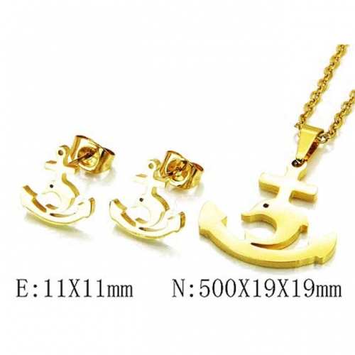 Wholesale Stainless Steel 316L Jewelry Sets (Animal Shape) NO.#BC58S0518JC