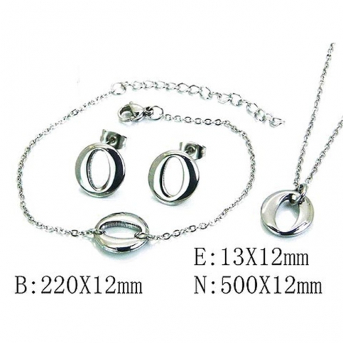 Wholesale Stainless Steel 316L Jewelry Font Sets NO.#BC59S2743OS