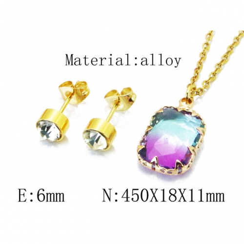 Wholesale Fashion Copper Alloy Jewelry Necklace & Earrings Set NO.#BC41S0028NV