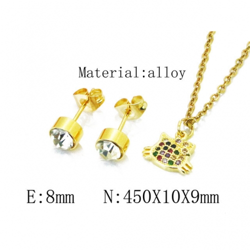 Wholesale Fashion Copper Alloy Jewelry Necklace & Earrings Set NO.#BC41S0122OB