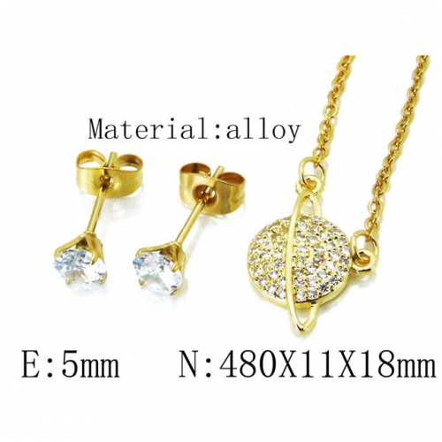 Wholesale Fashion Copper Alloy Jewelry Necklace & Earrings Set NO.#BC54S0502OLF