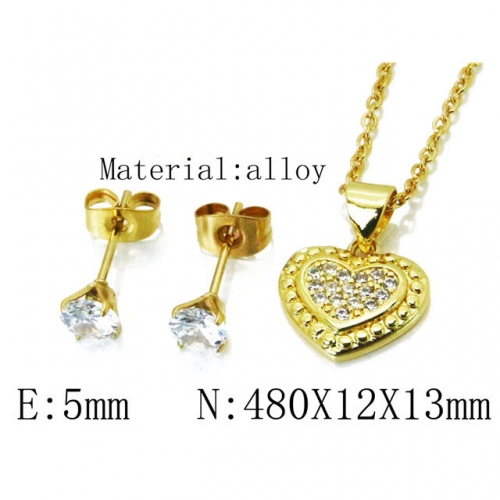 Wholesale Fashion Copper Alloy Jewelry Necklace & Earrings Set NO.#BC54S0515NLX