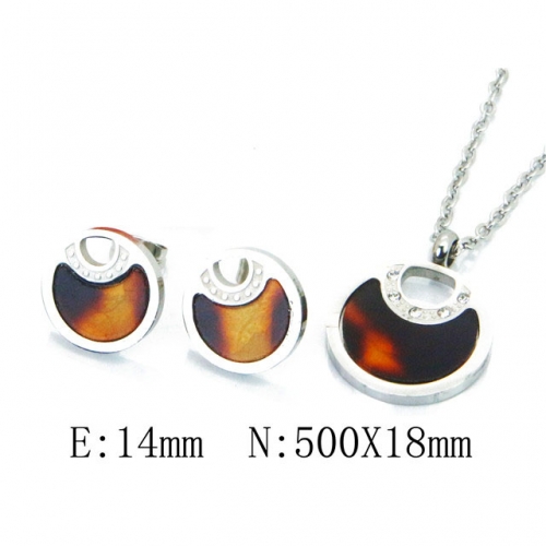 Wholesale Stainless Steel 316L Jewelry Shell Jewelry Sets NO.#BC41S0146PE