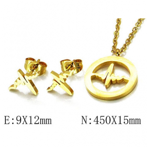 Wholesale Stainless Steel 316L Jewelry Font Sets NO.#BC54S0408MX