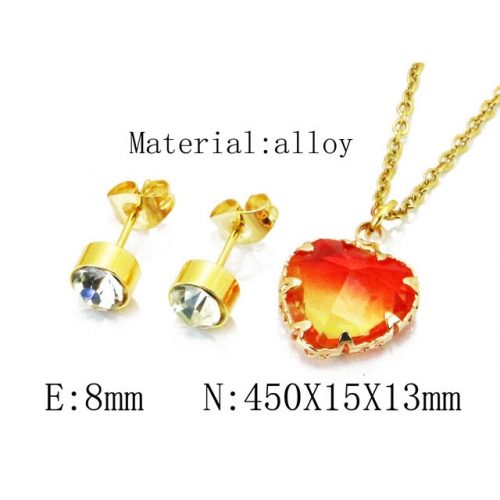 Wholesale Fashion Copper Alloy Jewelry Necklace & Earrings Set NO.#BC41S0017NQ
