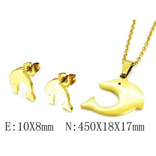 Wholesale Stainless Steel 316L Jewelry Sets (Animal Shape) NO.#BC58S0578JD