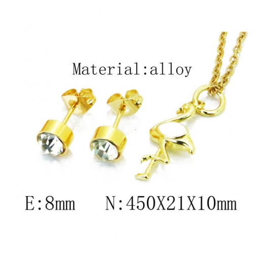 Wholesale Fashion Copper Alloy Jewelry Necklace & Earrings Set NO.#BC41S0101NR