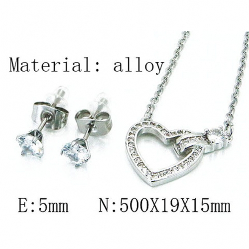 Wholesale Fashion Copper Alloy Jewelry Necklace & Earrings Set NO.#BC54S0455NL