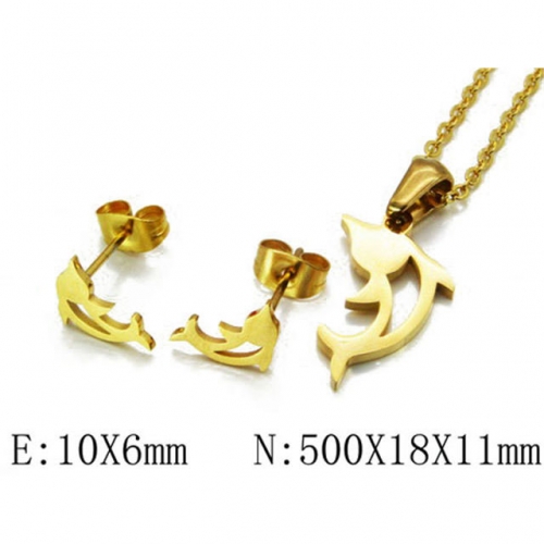Wholesale Stainless Steel 316L Jewelry Sets (Animal Shape) NO.#BC54S0205MR
