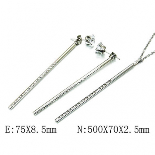Wholesale Stainless Steel 316L Crystal & Zircon Sets NO.#BC06S1037HKG
