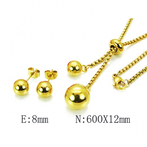Wholesale Stainless Steel 316L Jewelry Spherical Sets NO.#BC59S2418HDD