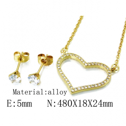 Wholesale Fashion Copper Alloy Jewelry Necklace & Earrings Set NO.#BC54S0495OE