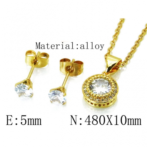 Wholesale Fashion Copper Alloy Jewelry Necklace & Earrings Set NO.#BC54S0517NLW