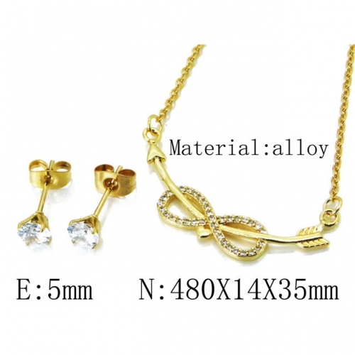 Wholesale Fashion Copper Alloy Jewelry Necklace & Earrings Set NO.#BC54S0507OLD