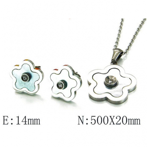 Wholesale Stainless Steel 316L Jewelry Shell Jewelry Sets NO.#BC06S1011HKY