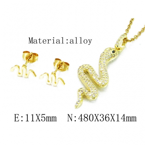 Wholesale Fashion Copper Alloy Jewelry Necklace & Earrings Set NO.#BC41S0192HJL