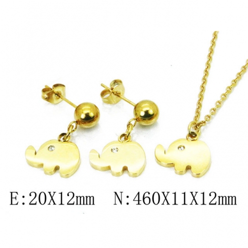 Wholesale Stainless Steel 316L Jewelry Sets (Animal Shape) NO.#BC91S0695P5