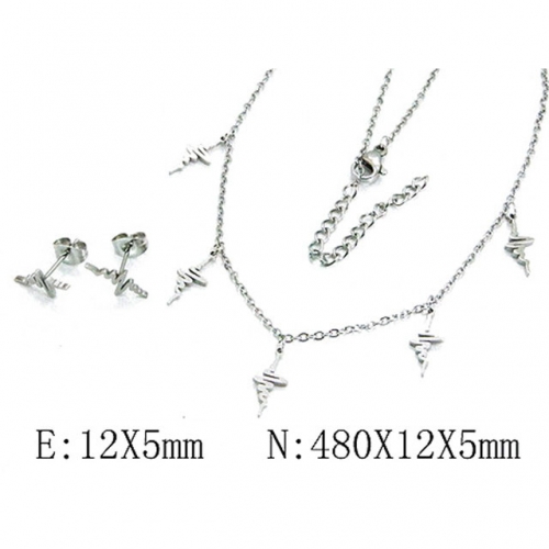 Wholesale Stainless Steel 316L Jewelry Font Sets NO.#BC59S2970NF