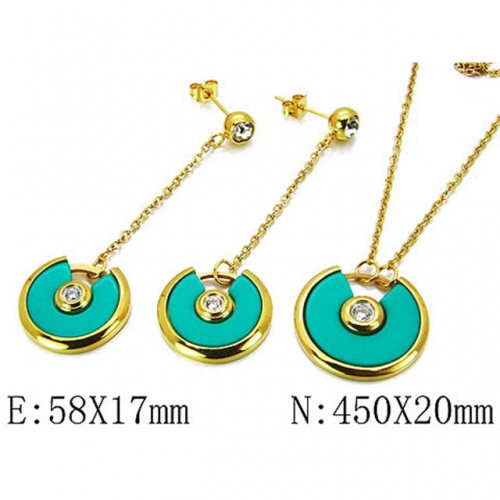 Wholesale Stainless Steel 316L Jewelry Shell Jewelry Sets NO.#BC06S0955HLD