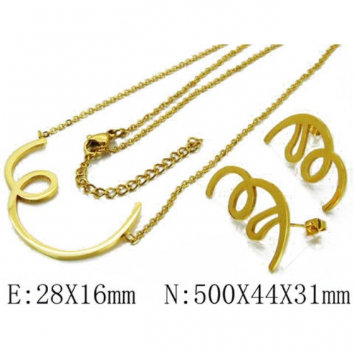 Wholesale Stainless Steel 316L Jewelry Font Sets NO.#BC06S0685H40