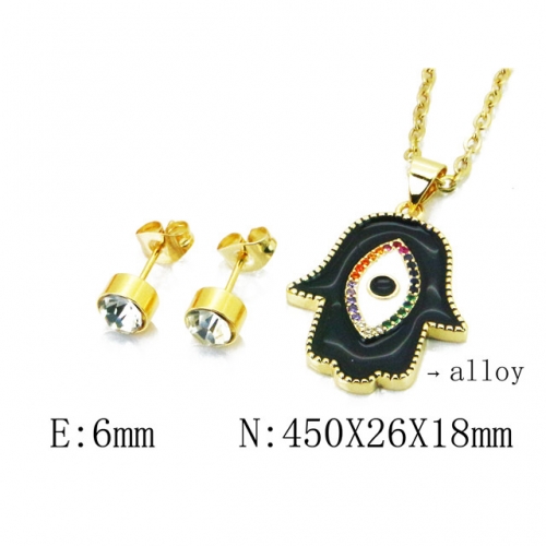Wholesale Fashion Copper Alloy Jewelry Necklace & Earrings Set NO.#BC41S0048PE