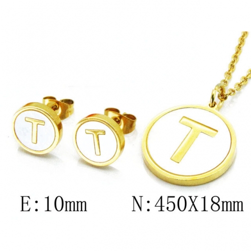 Wholesale Stainless Steel 316L Jewelry Font Sets NO.#BC25S0736HKT
