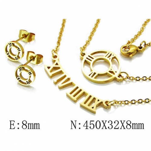 Wholesale Stainless Steel 316L Jewelry Font Sets NO.#BC54S0368PLA