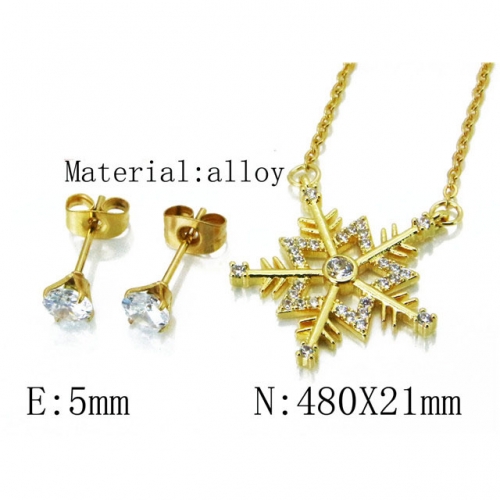 Wholesale Fashion Copper Alloy Jewelry Necklace & Earrings Set NO.#BC54S0490OL