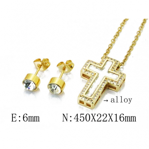 Wholesale Fashion Copper Alloy Jewelry Necklace & Earrings Set NO.#BC41S0067HHR