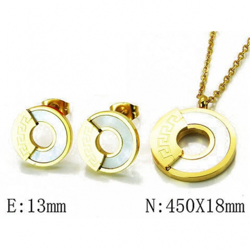 Wholesale Stainless Steel 316L Jewelry Shell Jewelry Sets NO.#BC81S0458HOS