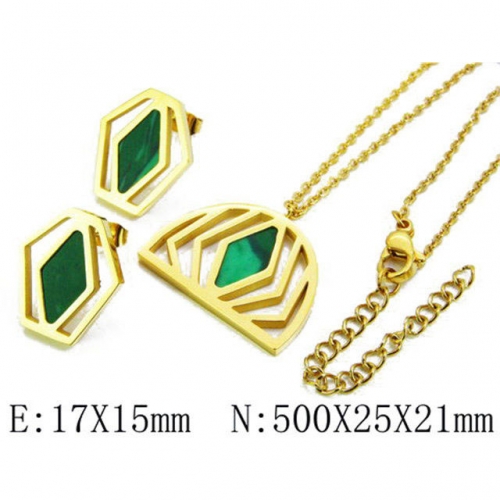 Wholesale Stainless Steel 316L Jewelry Shell Jewelry Sets NO.#BC06S0792HLZ