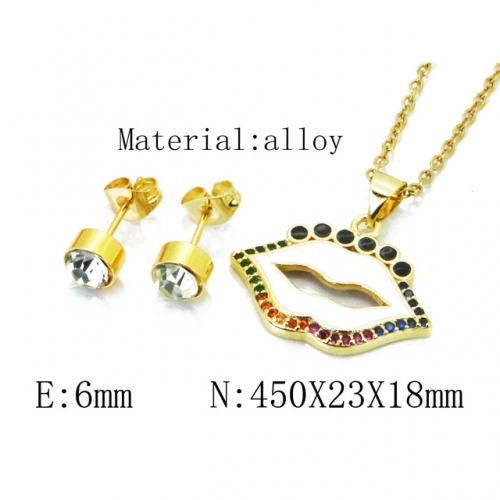 Wholesale Fashion Copper Alloy Jewelry Necklace & Earrings Set NO.#BC41S0092HHF