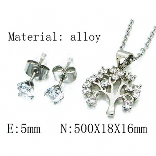 Wholesale Fashion Copper Alloy Jewelry Necklace & Earrings Set NO.#BC54S0450M5