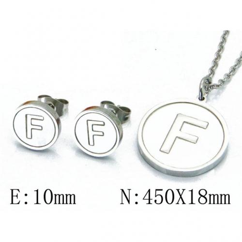 Wholesale Stainless Steel 316L Jewelry Font Sets NO.#BC25S0696HJF