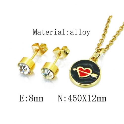 Wholesale Fashion Copper Alloy Jewelry Necklace & Earrings Set NO.#BC41S0106NX