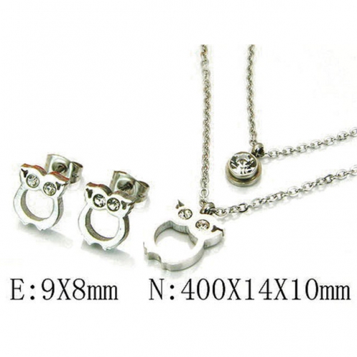 Wholesale Stainless Steel 316L Jewelry Sets (Animal Shape) NO.#BC25S0525HHE