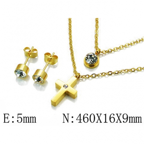 Wholesale Stainless Steel 316L Jewelry Religion Sets NO.#BC21S0113PA