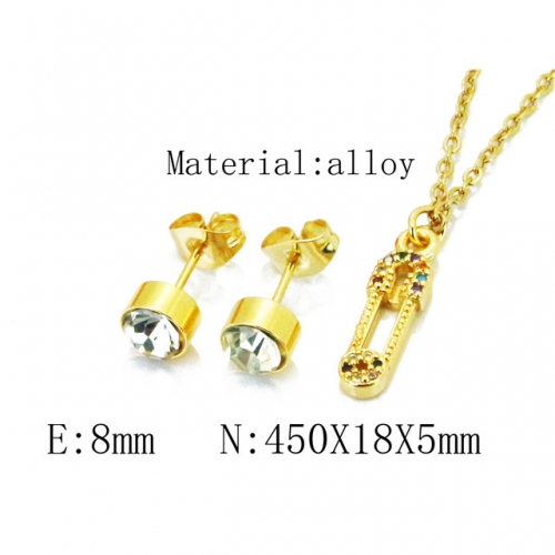 Wholesale Fashion Copper Alloy Jewelry Necklace & Earrings Set NO.#BC41S0112OW