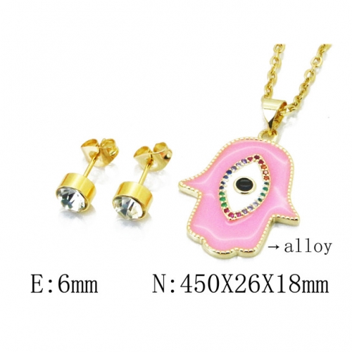 Wholesale Fashion Copper Alloy Jewelry Necklace & Earrings Set NO.#BC41S0047PR