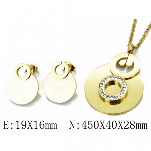 Wholesale Stainless Steel 316L Crystal & Zircon Sets NO.#BC02S2743HIV