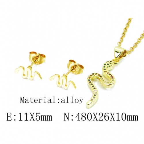 Wholesale Fashion Copper Alloy Jewelry Necklace & Earrings Set NO.#BC41S0178HSS