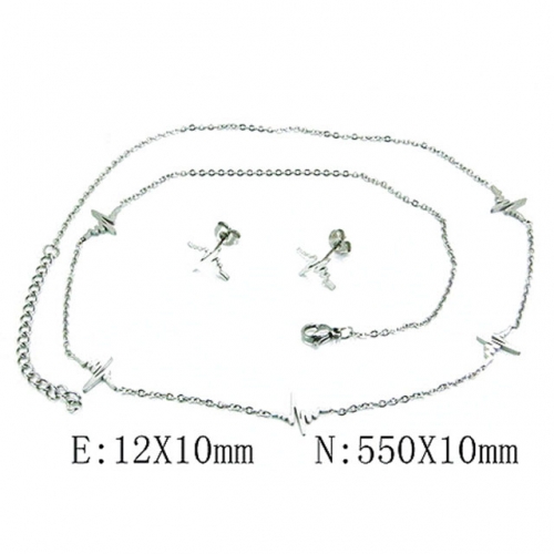 Wholesale Stainless Steel 316L Jewelry Font Sets NO.#BC59S2875PS