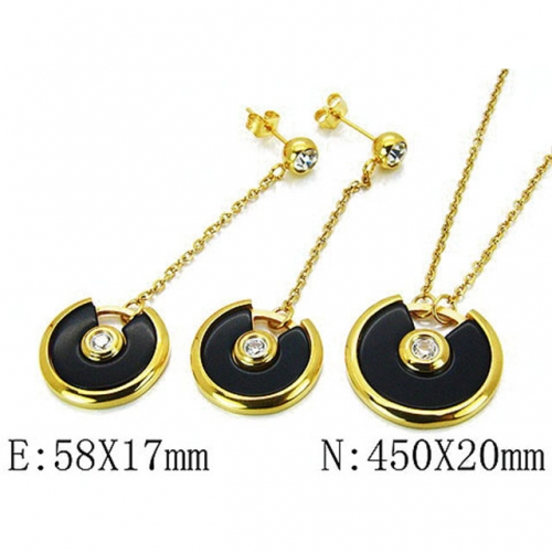 Wholesale Stainless Steel 316L Jewelry Shell Jewelry Sets NO.#BC06S0961HLS
