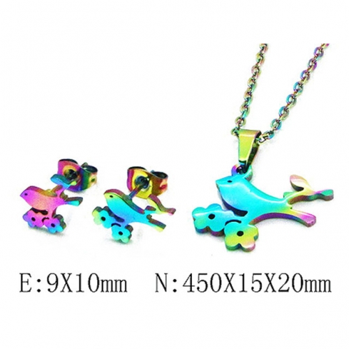 Wholesale Stainless Steel 316L Jewelry Sets (Animal Shape) NO.#BC58S0595JY