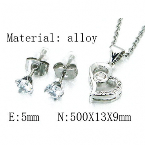 Wholesale Fashion Copper Alloy Jewelry Necklace & Earrings Set NO.#BC54S0453M5