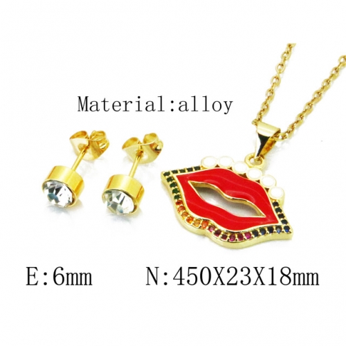 Wholesale Fashion Copper Alloy Jewelry Necklace & Earrings Set NO.#BC41S0093HHW