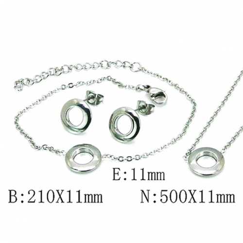 Wholesale Stainless Steel 316L Jewelry Font Sets NO.#BC59S2838OC