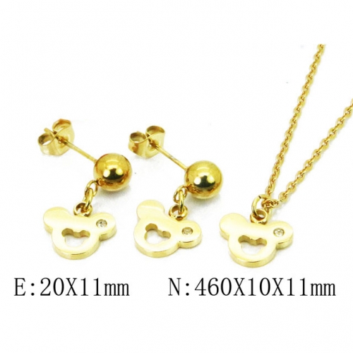 Wholesale Stainless Steel 316L Jewelry Sets (Animal Shape) NO.#BC91S0698P5
