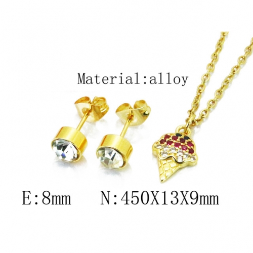 Wholesale Fashion Copper Alloy Jewelry Necklace & Earrings Set NO.#BC41S0116OU