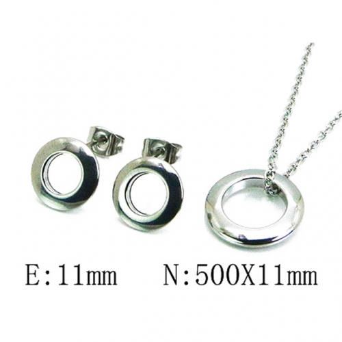 Wholesale Stainless Steel 316L Jewelry Font Sets NO.#BC59S1347KS